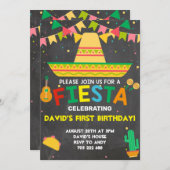 Fiesta Party Birthday Taco Boy Mexican Kaart (Voorkant / Achterkant)