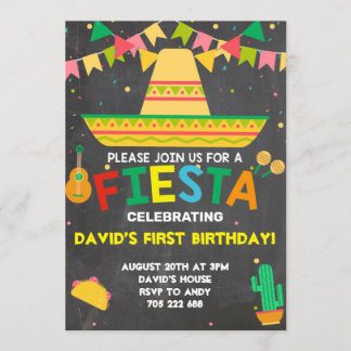 Fiesta Party Birthday Taco Boy Mexican Kaart