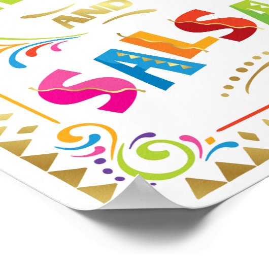 Fiesta Party CHIPS and SALSA Sign Print (Hoek)