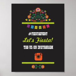 Fiesta Party Instagram Sign Photo Wedding Event Poster