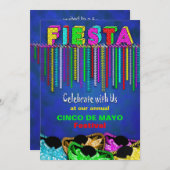 FIESTA PARTY INVITATION - CINCO DE MAY0 - BRIGHT KAART (Voorkant / Achterkant)