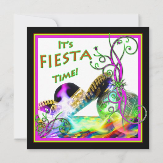 Fiesta Party Invitation - Festive Kaart (Voorkant)