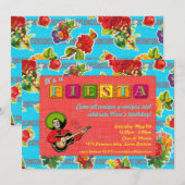 Fiesta Party Invitation - Mariachi Man Kaart (Voorkant / Achterkant)
