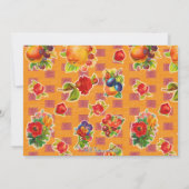 Fiesta Party Invitation - Mariachi Man Oranje Kaart (Achterkant)