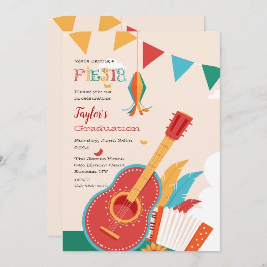 Fiesta Party Kaart (Voorkant / Achterkant)