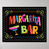 Fiesta Party MARGARITA BAR Sign Print (Voorkant)