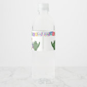 Fiesta Party met Papel Picado Bunting en Cactus Waterfles Etiket (Achterkant)