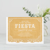 Fiesta Party Papel Picado Uitnodigingen (Staand voorkant)