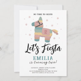 Fiesta Party Piñata Aardse Gedempte Kleuren Uitnod Kaart