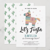 Fiesta Party Piñata Aardse Gedempte Kleuren Uitnod Kaart (Voorkant / Achterkant)