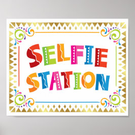 Fiesta Party Sign Print SELFIE