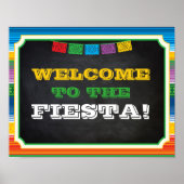 Fiesta Party Sign, Welcome Sign, Mexicaanse Partij Poster (Voorkant)