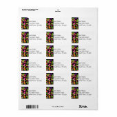 Fiesta Party Sombrero Cactus Limes Peppers Maracas Etiket (Full Sheet)
