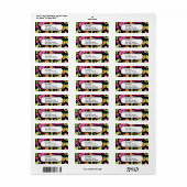 Fiesta Party Sombrero Cactus Limes Peppers Maracas Etiket (Full Sheet)