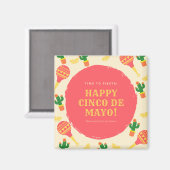 Fiesta Party Sombrero Cactus Limes Peppers Maracas Magneet (Voorkant / Achterkant)