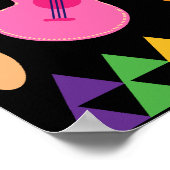 Fiesta Party Sombrero Cactus Limes Peppers Maracas Poster (Hoek)