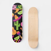 Fiesta Party Sombrero Cactus Limes Peppers Maracas Skateboard (Voorkant)