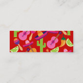 Fiesta Party Sombrero Limes Guitar Maraca Saguaro Mini Visitekaartje (Achterkant)