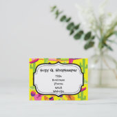 Fiesta Party Sombrero Limes Guitar Maraca Saguaro Visitekaartje (Staand voorkant)