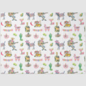 Fiesta Party Wrap | Taco Margarita Pattern Tissuepapier (Voorkant)