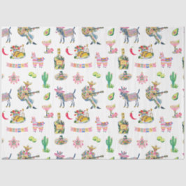 Fiesta Party Wrap | Taco Margarita Pattern Tissuepapier