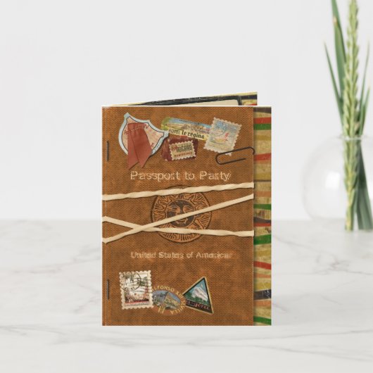 Fiesta Paspoort Uitnodiging (Voorkant)