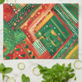 Fiesta Patchwork keukenhanddoek (Gevouwen)