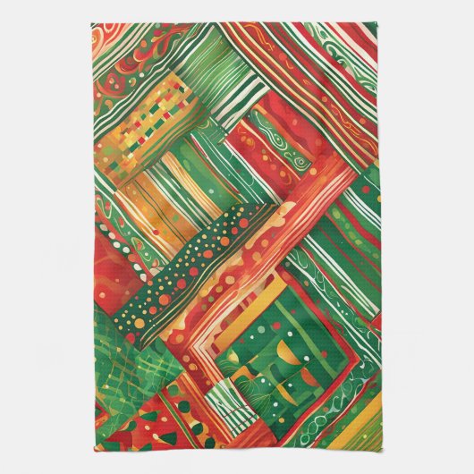 Fiesta Patchwork keukenhanddoek (Verticaal)