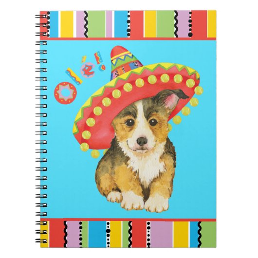 Fiesta Pembroke Welsh Corgi Notitieboek (Voorkant)
