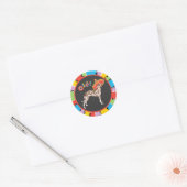 Fiesta Peruvian Inca Orchid Ronde Sticker (Envelop)