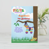 Fiesta Pinata Cinco de Mayo Birthday Invitations Kaart (Staand voorkant)