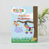 Fiesta Pinata Cinco de Mayo Birthday Invitations Kaart (Staand voorkant)