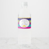 Fiesta Pinata Colorful Waterfles Etiket (Voorkant)