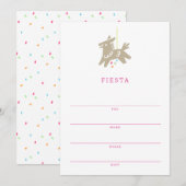 Fiesta Piñata | Inschrijving Kinder partij Kaart (Voorkant / Achterkant)