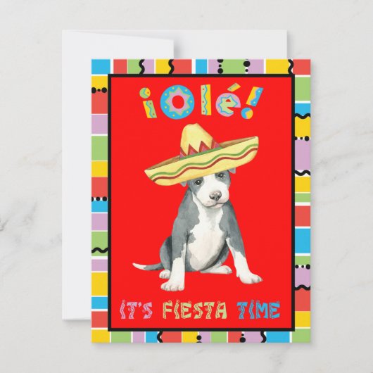 Fiesta Pit Bull Terrier Kaart (Voorkant)