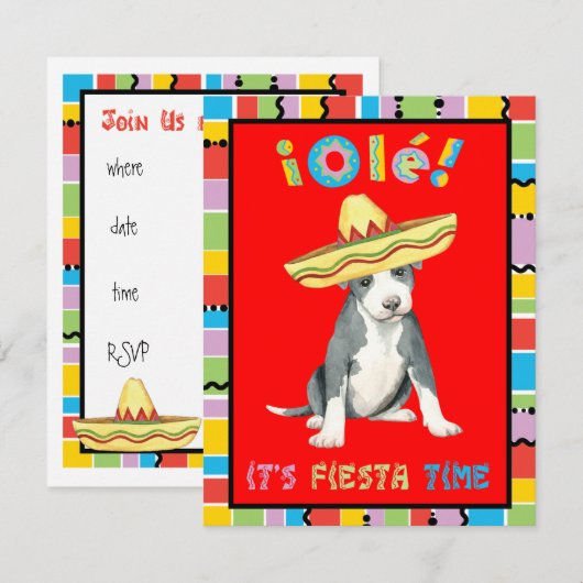 Fiesta Pit Bull Terrier Kaart (Voorkant / Achterkant)