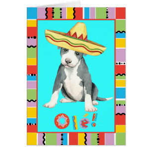 Fiesta Pit Bull Terrier Wenskaart