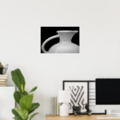 Fiesta Pitcher Art Zwart-wit Print (Thuiskantoor)