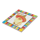 Fiesta Pomeranian Tegeltje (Zijkant)