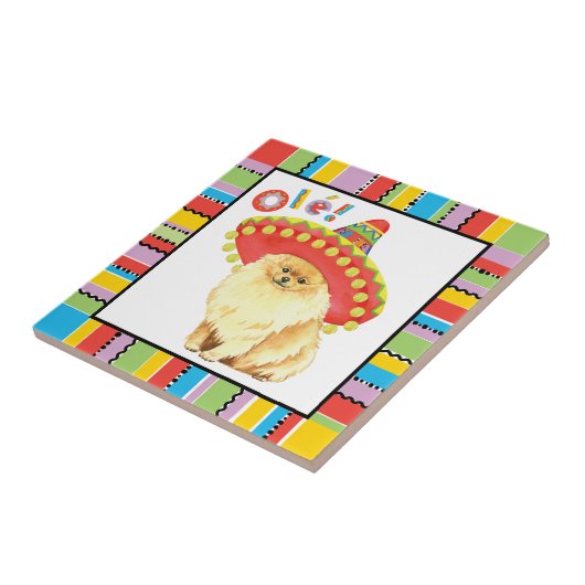 Fiesta Pomeranian Tegeltje (Zijkant)