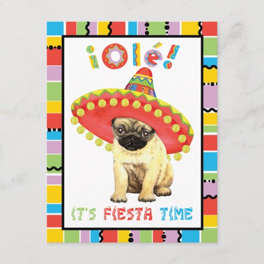 Fiesta Pug Kaart (Voorkant)