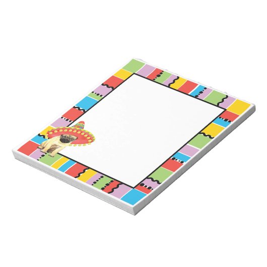 Fiesta Pug Notitieblok (Linkerzijde)