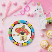 Fiesta Pug Papieren Bordje (Feest)