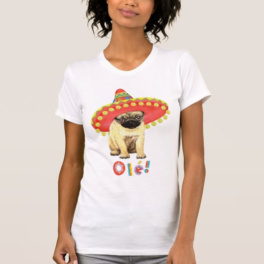 Fiesta Pug T-shirt (Voorkant)