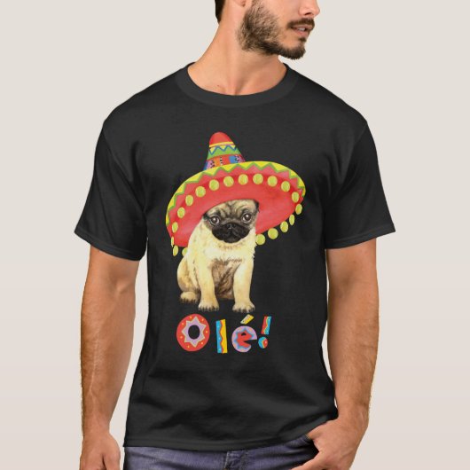 Fiesta Pug T-shirt (Voorkant)