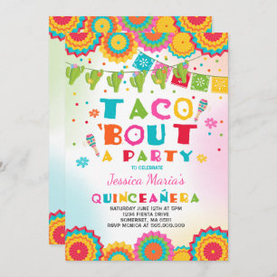 Fiesta Quinceanera nodiging Taco Bout A Party Kaart