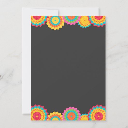 Fiesta Quinceanera Uitnodiging Taco Over Een Feest (Achterkant)