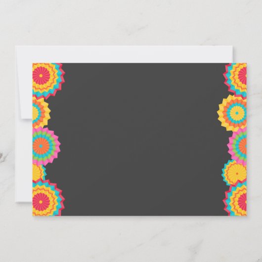 Fiesta Quinceanera Uitnodiging Taco Over Een Feest (Achterkant)