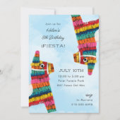 Fiesta Rainbow Llama Piñata Birthday Party Kaart (Voorkant)