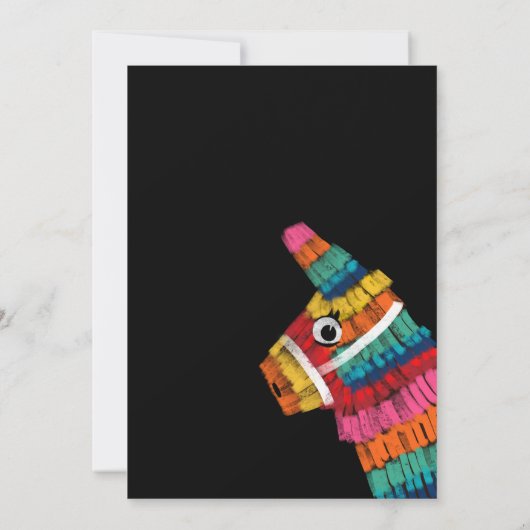 Fiesta Rainbow Llama Piñata Birthday Party Kaart (Achterkant)